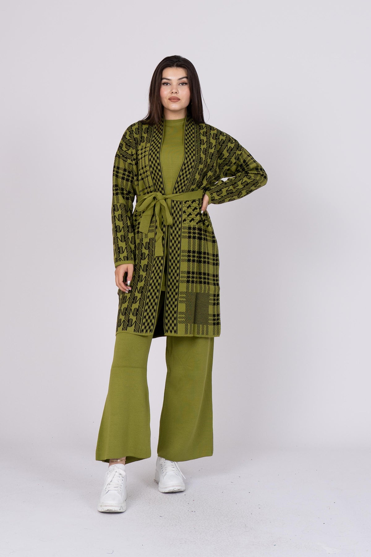 Triko Hırka Kazak Pantolon 3lü Takım 031