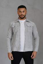 VESTE SUEDE - GRIS