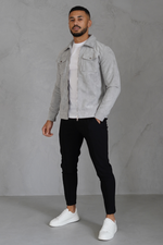 VESTE SUEDE - GRIS