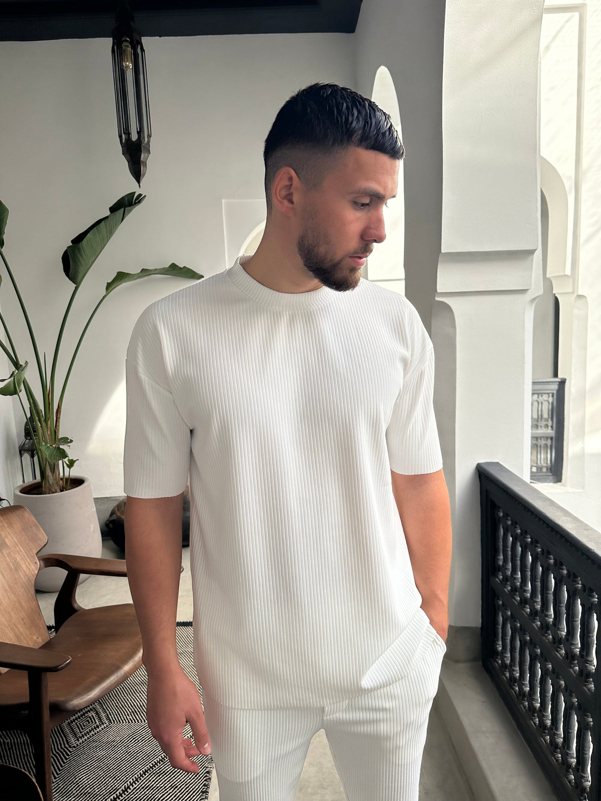 Ensemble Plissé BLANC