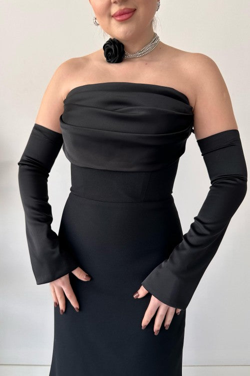 Robe de soirée Alya noire