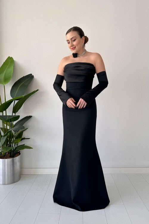 Robe de soirée Alya noire