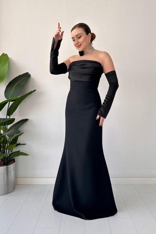 Robe de soirée Alya noire