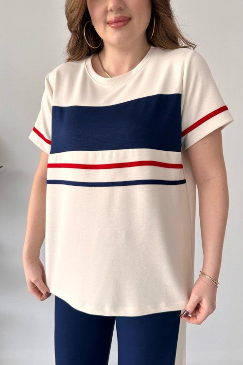 Costume bicolore en modal bleu marine
