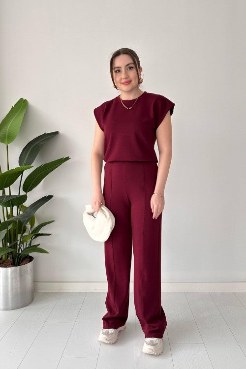 Costume Grass Modal Rouge Bordeaux