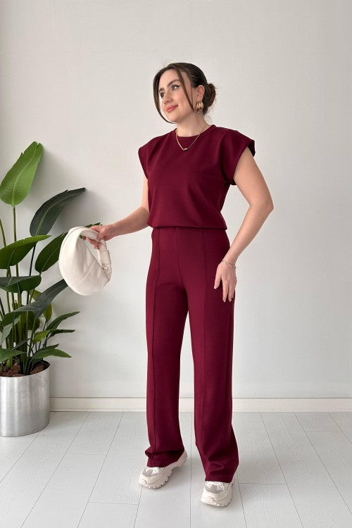 Costume Grass Modal Rouge Bordeaux