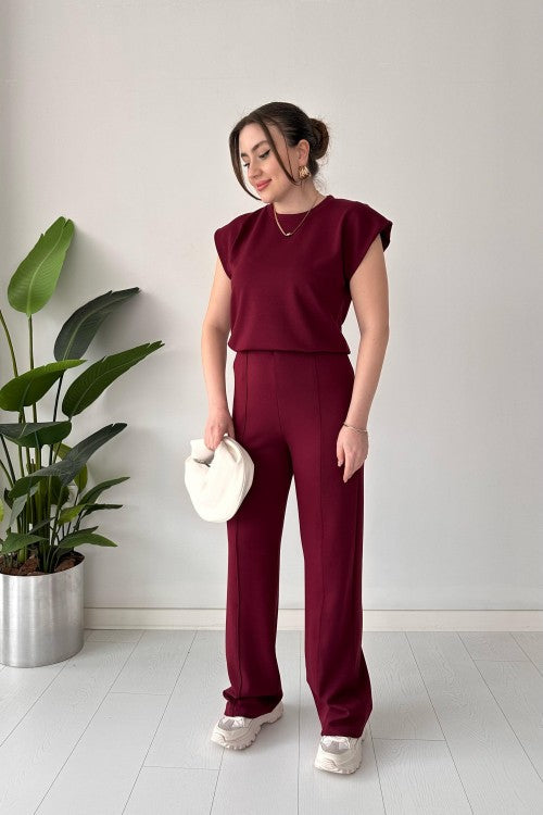 Costume Grass Modal Rouge Bordeaux