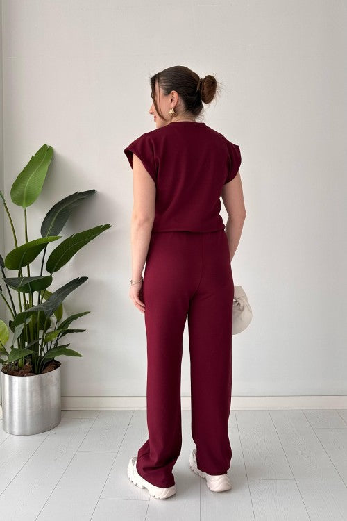 Costume Grass Modal Rouge Bordeaux