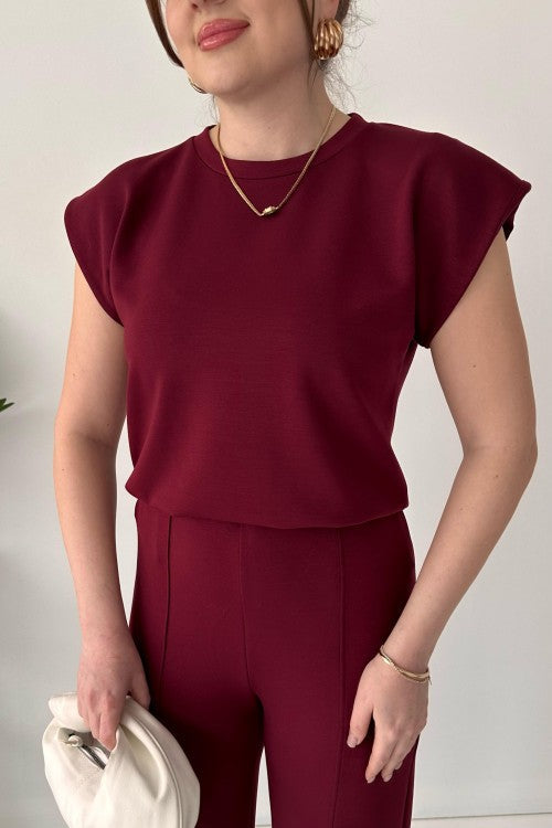 Costume Grass Modal Rouge Bordeaux