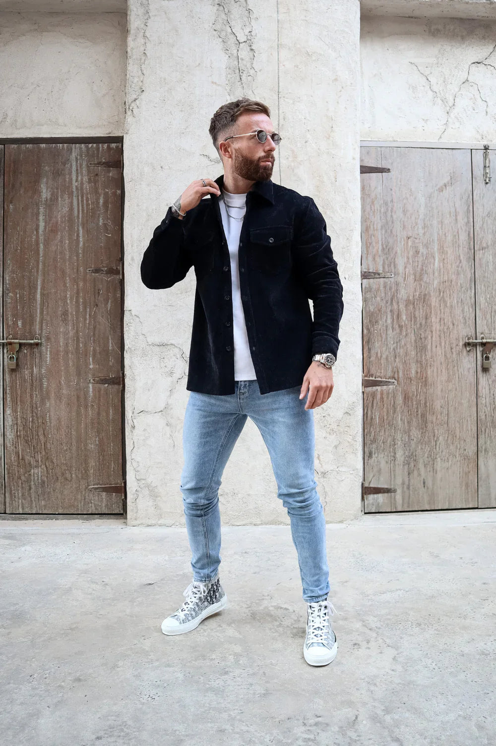 CORD OVERSHIRT Noir