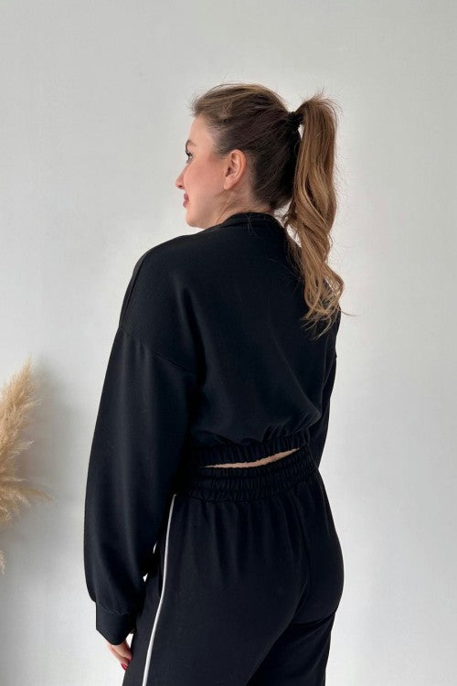 Sweat-shirt court noir