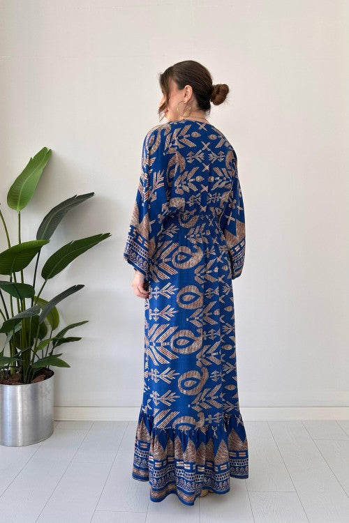Robe Française Frisée - Bleu Marine