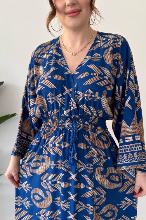 Robe Française Frisée - Bleu Marine