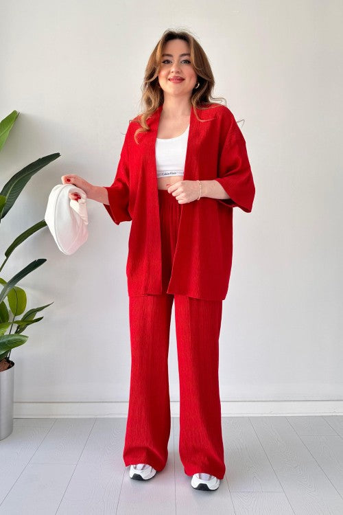 Costume deux pièces Gofre rouge