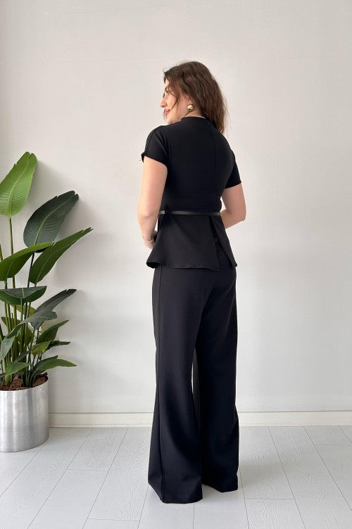 Combinaison ceinture dorée noire