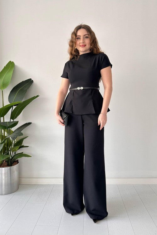 Combinaison ceinture dorée noire