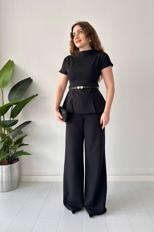 Combinaison ceinture dorée noire