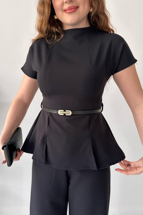 Combinaison ceinture dorée noire