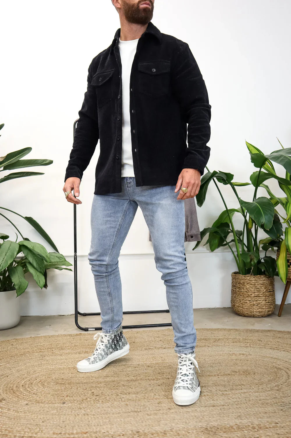CORD OVERSHIRT Noir