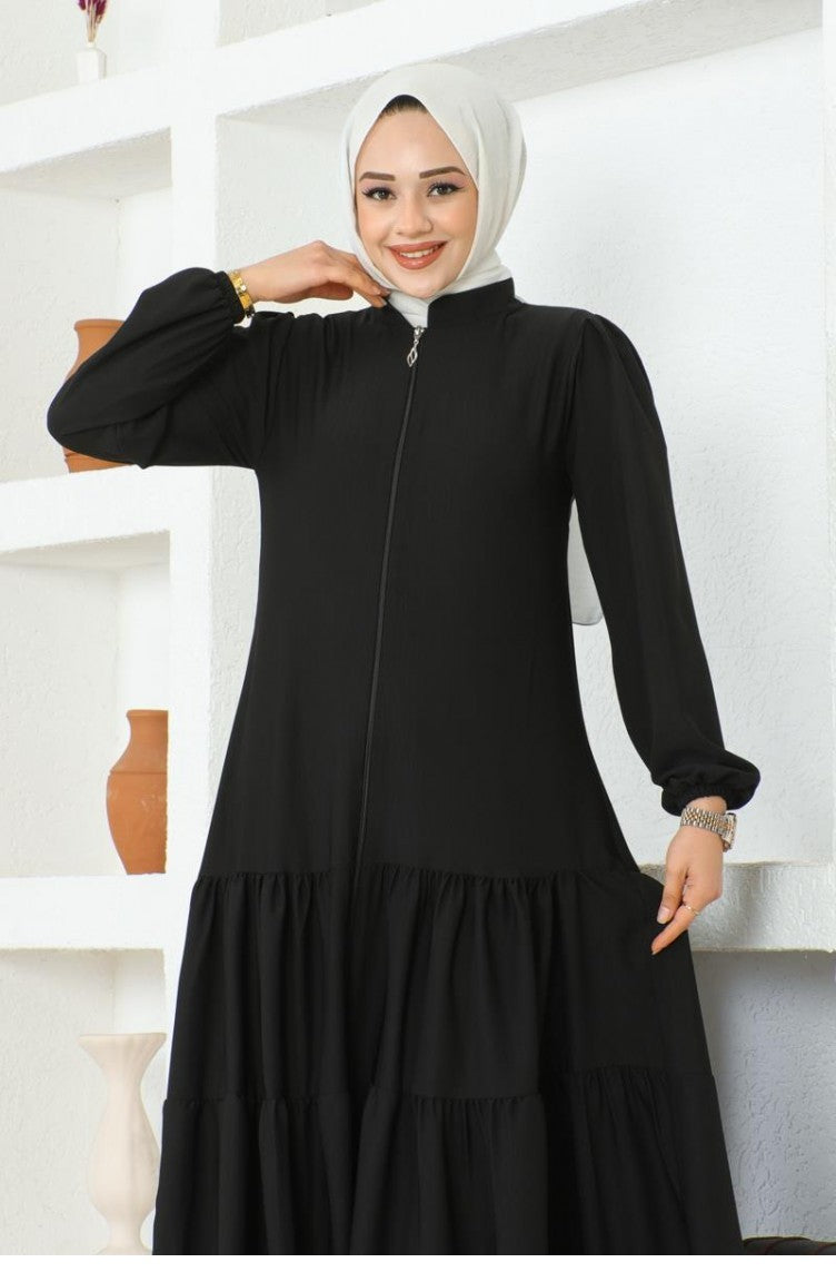 Jessica Abaya En Crêpe Avec Jupe Superposée 0031-04 Noir 0031-04