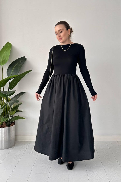Robe jupe en popeline noire