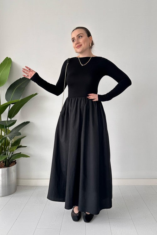 Robe jupe en popeline noire