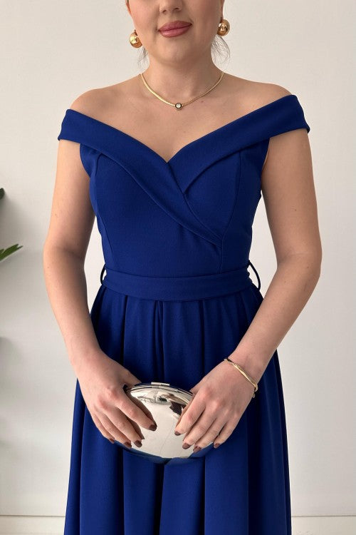 Robe de princesse bleu saxon