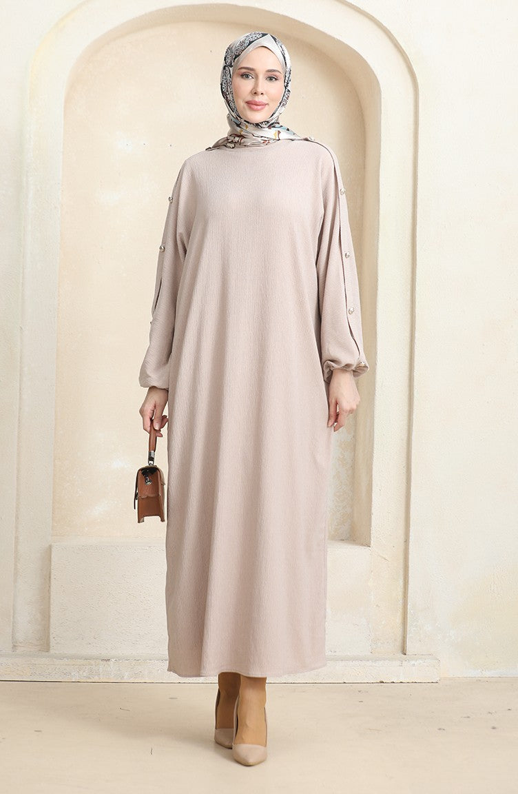 Abaya Robe En Tissu Bürümcük 1023-03 Pierre 1023-03