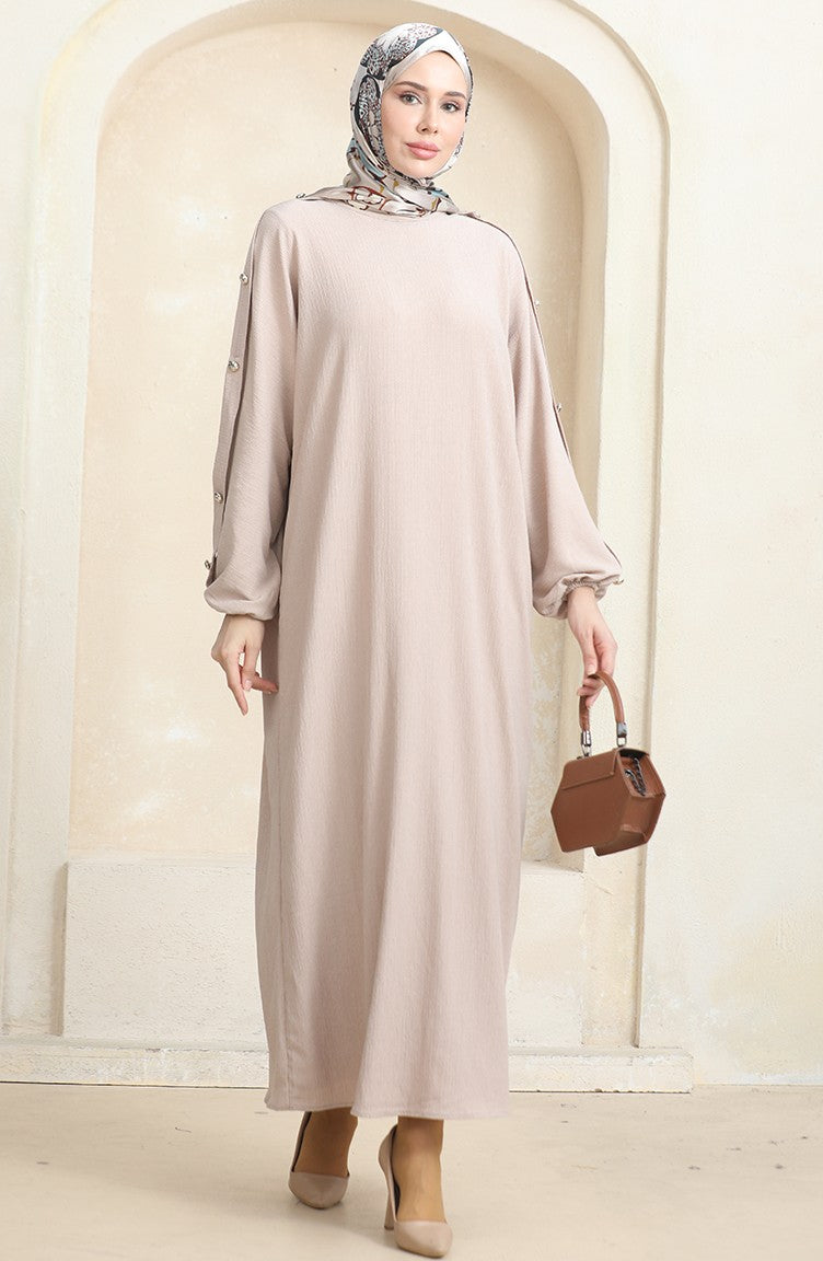 Abaya Robe En Tissu Bürümcük 1023-03 Pierre 1023-03