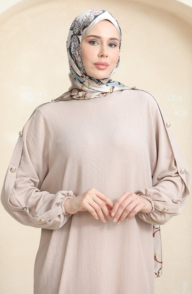 Abaya Robe En Tissu Bürümcük 1023-03 Pierre 1023-03