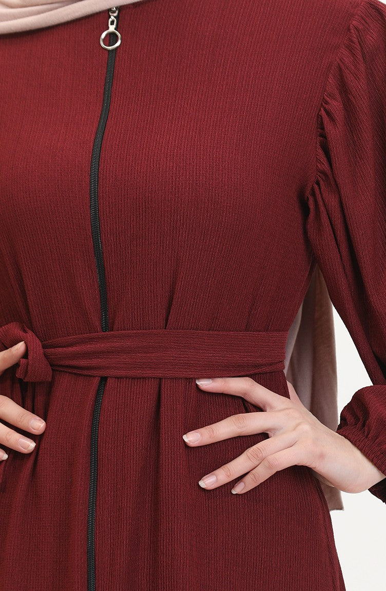 Abaya Manches Ballon 1026-03 Rouge Claret 1026-03