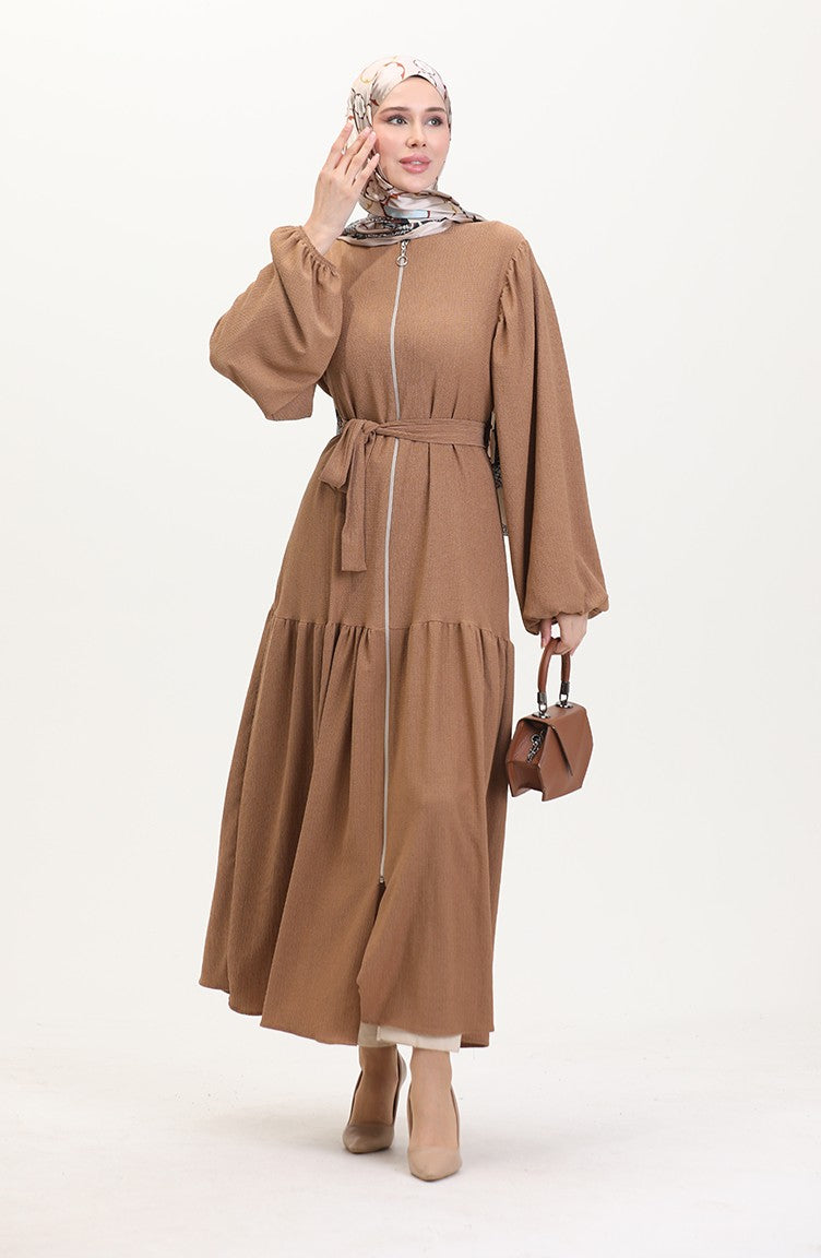 Abaya Manches Ballon 1026-06 Vison 1026-06