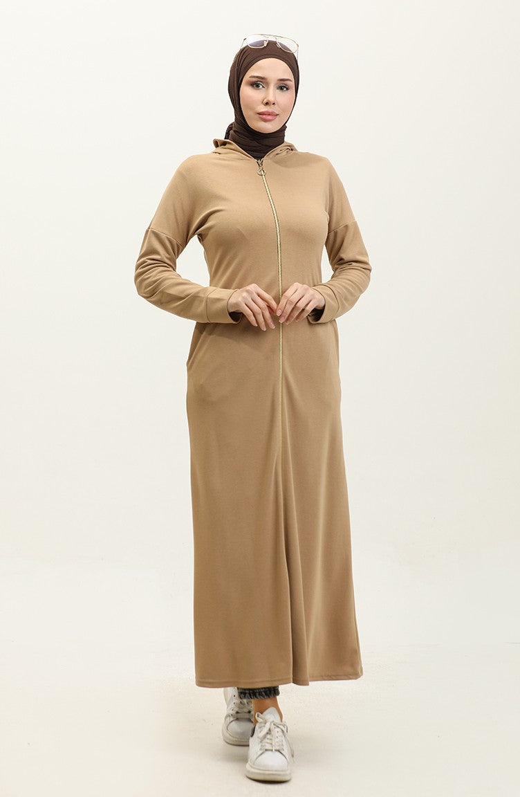 Abaya A Fermeture 2140-02 Vison 2140-02