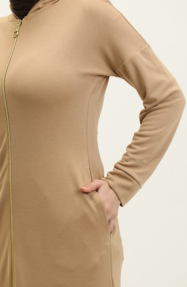 Abaya A Fermeture 2140-02 Vison 2140-02