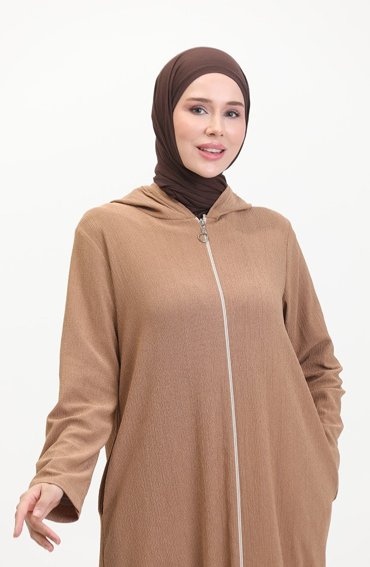 Abaya De Sport A Capuche 5104-01 Vison 5104-01