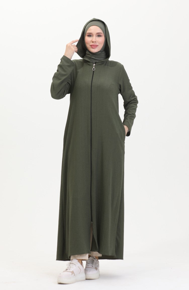 Abaya De Sport A Capuche 5104-03 Khaki 5104-03
