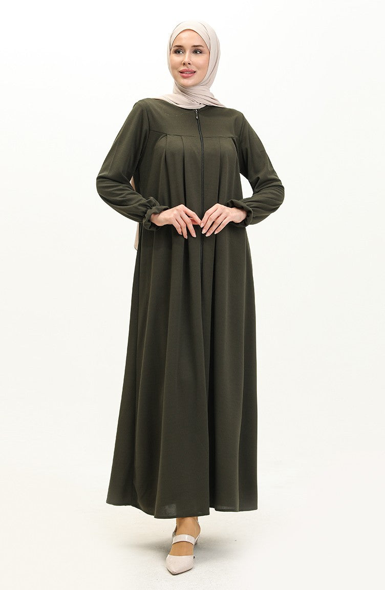 Abaya A Fermeture 0702-05 Khaki 0702-05