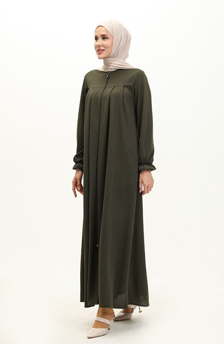 Abaya A Fermeture 0702-05 Khaki 0702-05