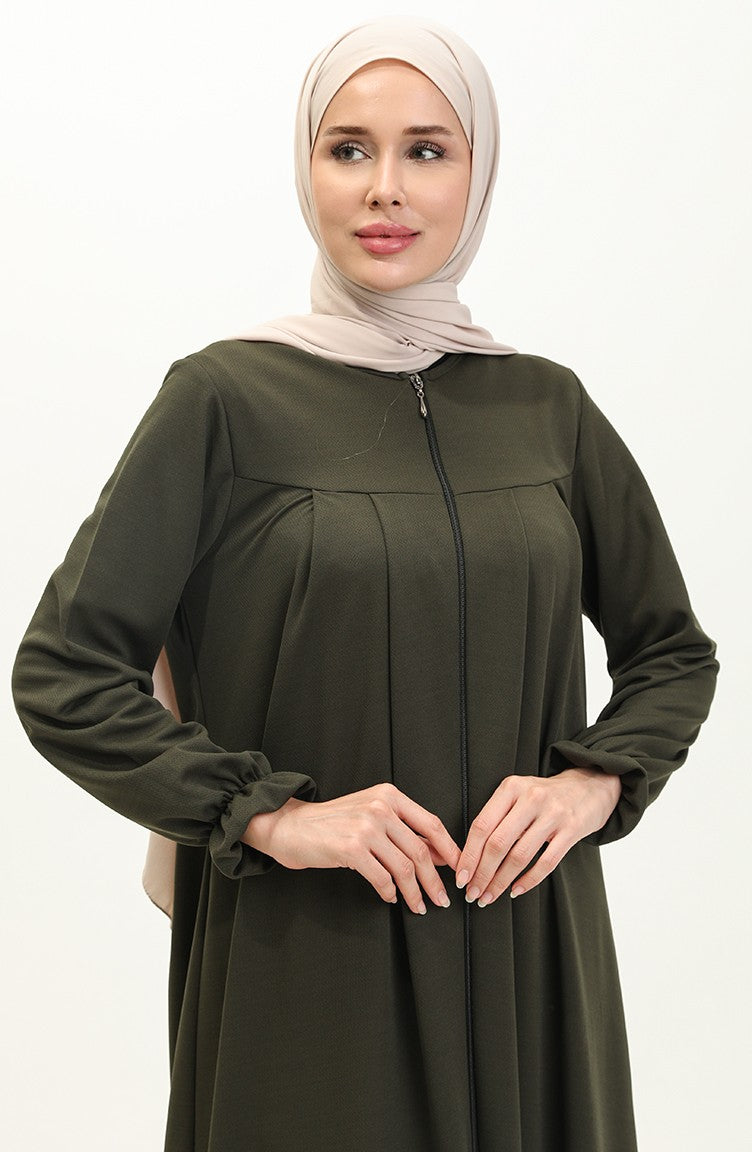 Abaya A Fermeture 0702-05 Khaki 0702-05