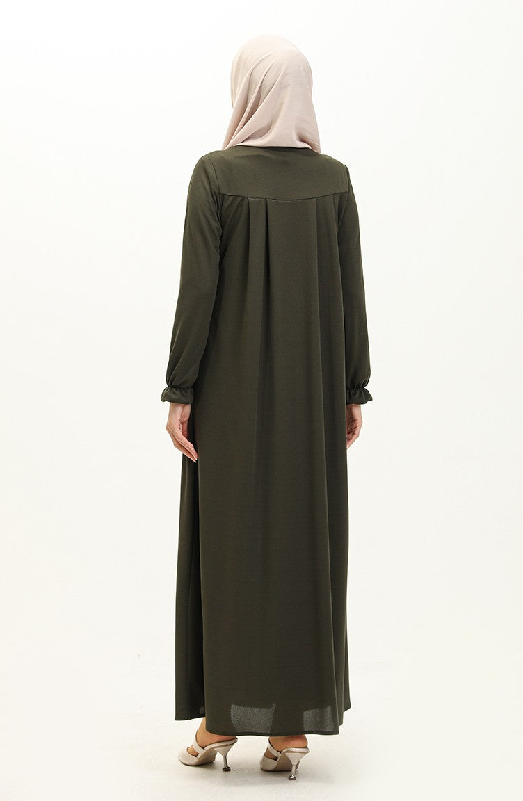 Abaya A Fermeture 0702-05 Khaki 0702-05
