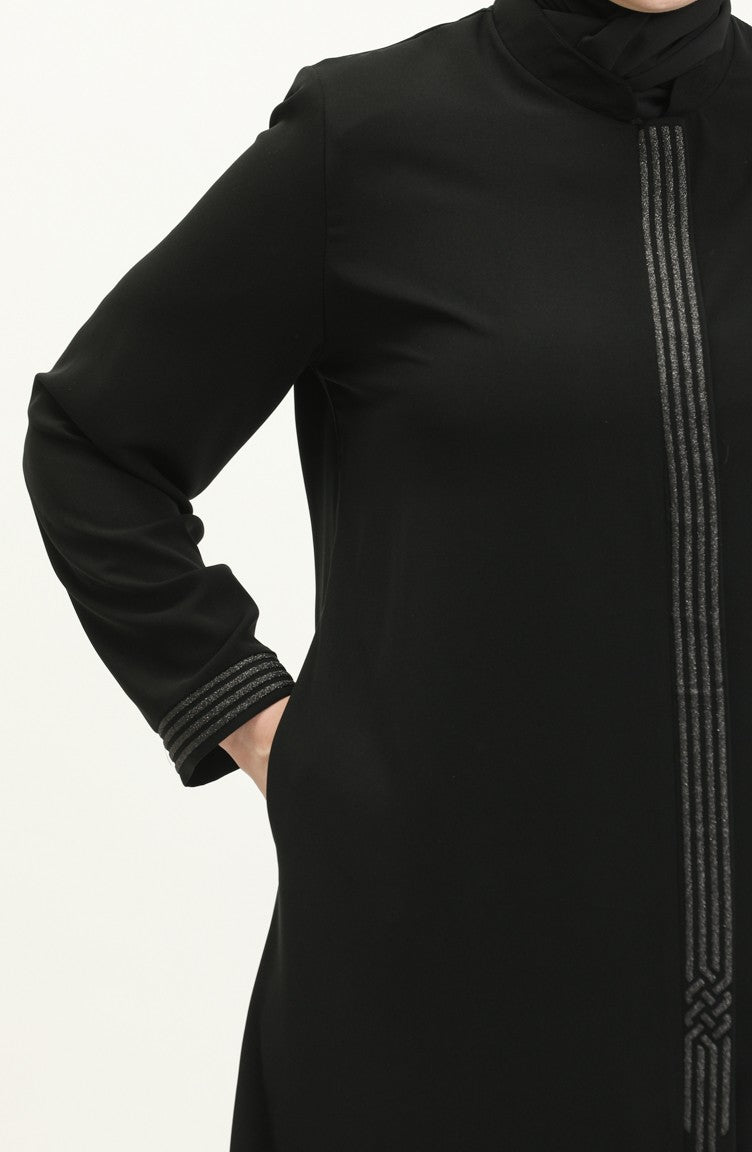 Abaya Grande Taille 3010-01 Noir 3010-01