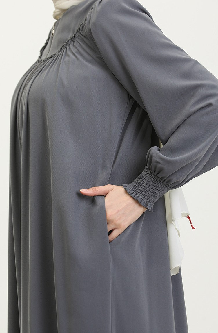 Gıpeli Abaya A Fermeture 5071-05 Gris 5071-05