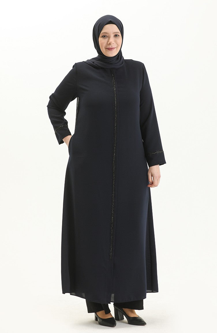 Abaya Grande taille 5055-05 Bleu Marine5055-05