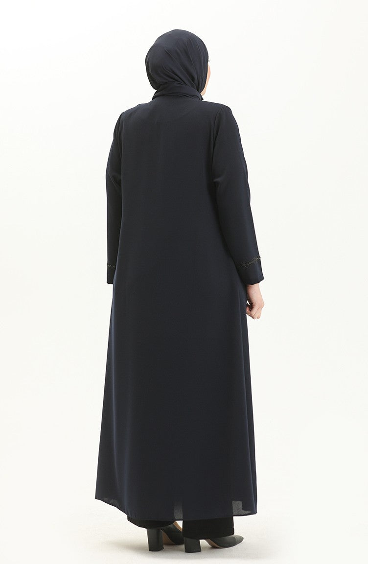 Abaya Grande taille 5055-05 Bleu Marine5055-05