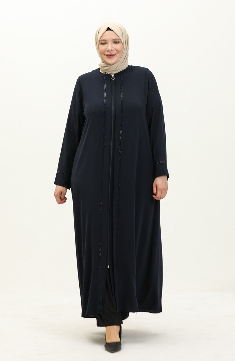 Abaya Grande Taille 4005-07 Bleu Marine4005-07