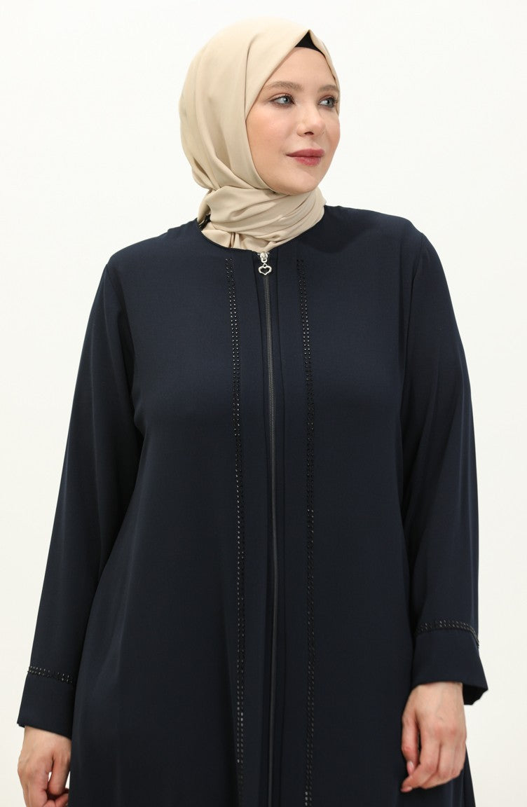 Abaya Grande Taille 4005-07 Bleu Marine4005-07