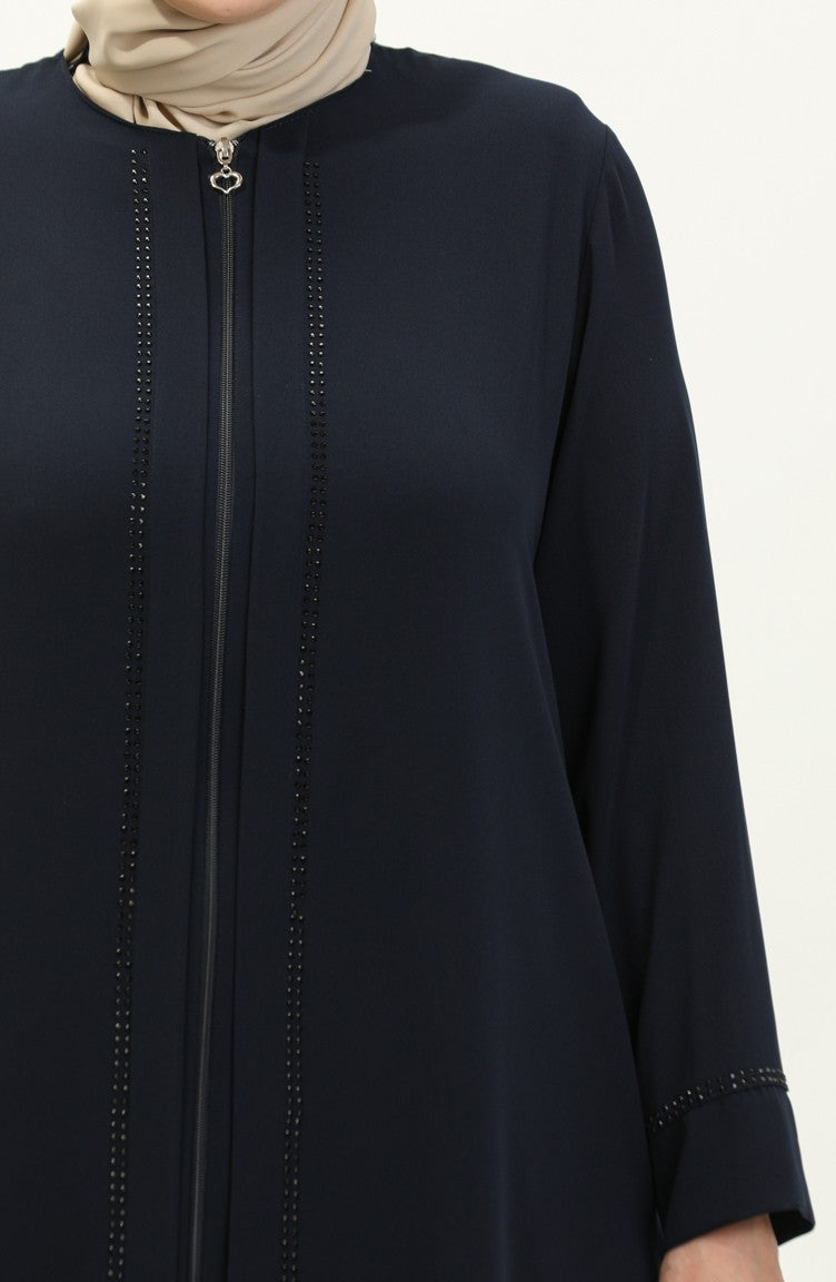 Abaya Grande Taille 4005-07 Bleu Marine4005-07