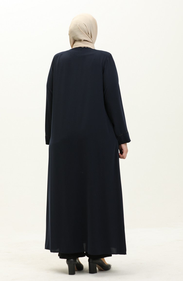 Abaya Grande Taille 4005-07 Bleu Marine4005-07