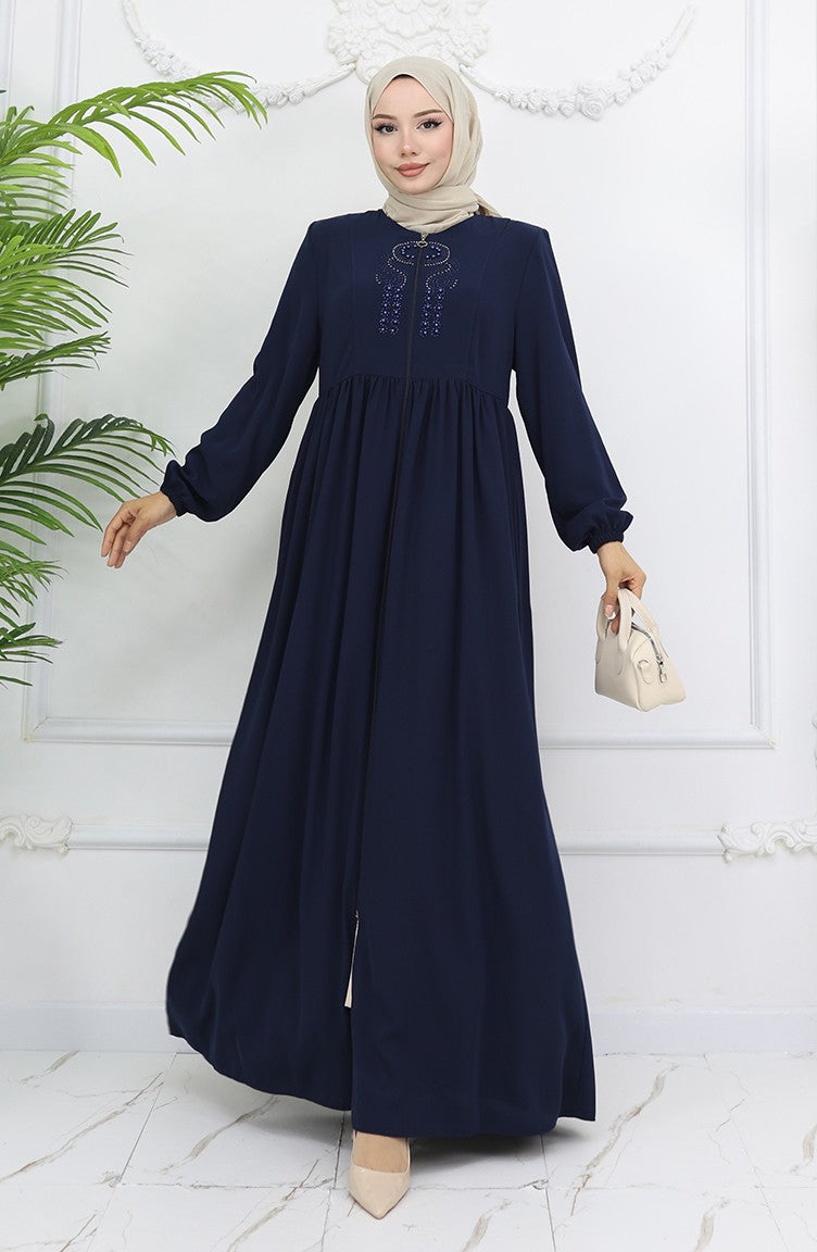Abayas Bleu Marine 6129-04