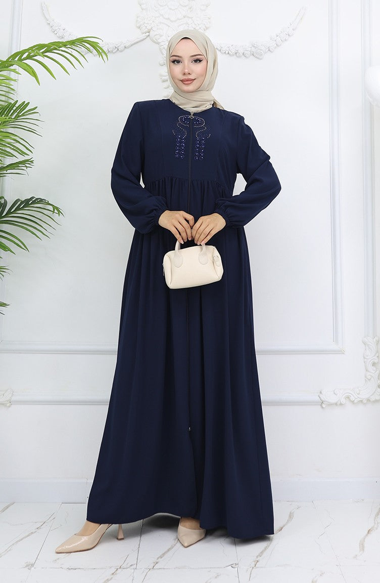 Abayas Bleu Marine 6129-04